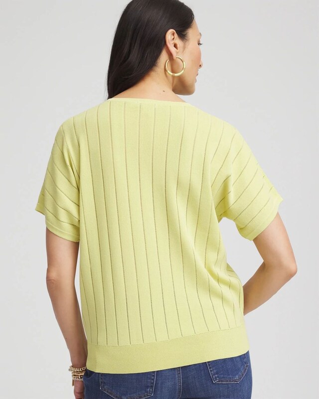 Caviar-Embellished V-Neck Pullover Sweater - image 3